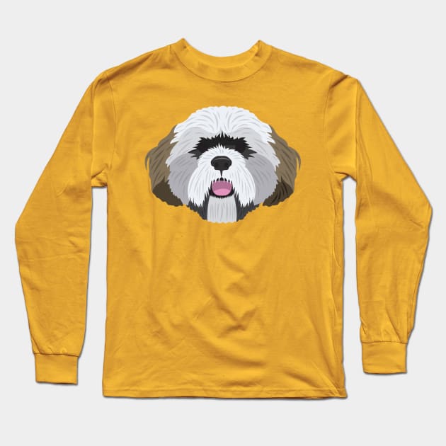 Lhasa Apso Long Sleeve T-Shirt by threeblackdots